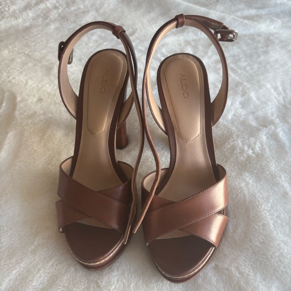 Aldo Women's Brown Strappy Heels
